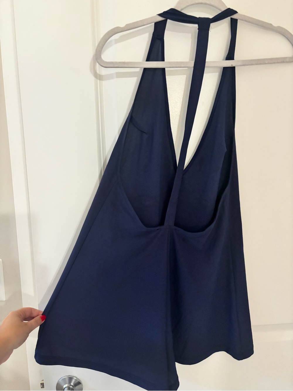Nasty Gal Midnight Navy Halter Romper - Picture 2 of 3